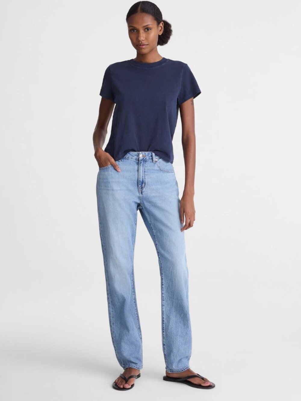 Madewell The Dean Easy Straight Jean in Airy Denim